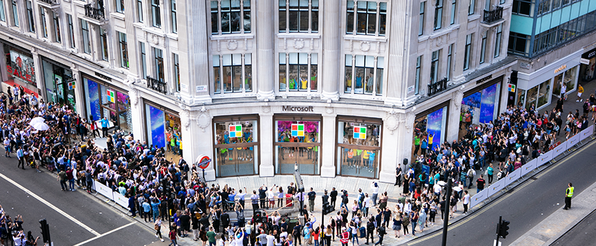 Microsoft shop on Oxford Street, London, England